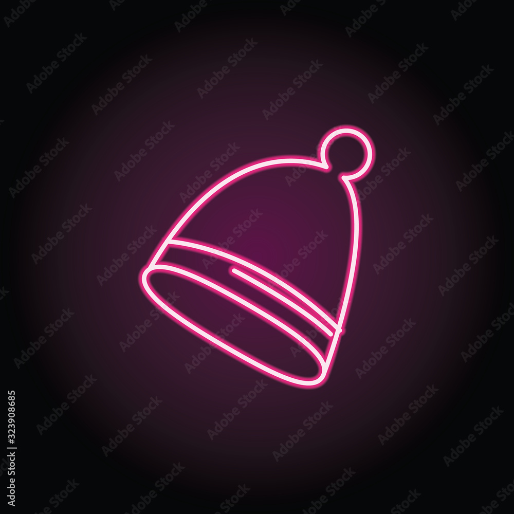 Poster winter hat icon. simple thin line, outline vector of shopping icons for ui and ux, website or mobile