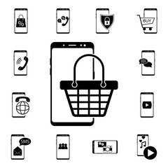 Smartphone, applications, home icon. Mobile concept icons universal set for web and mobile