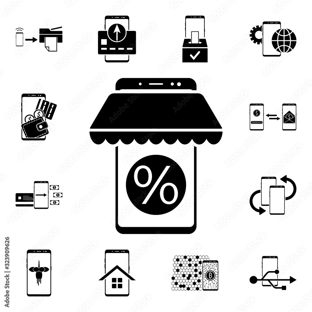 Poster smartphone online library icon. mobile concept icons universal set for web and mobile