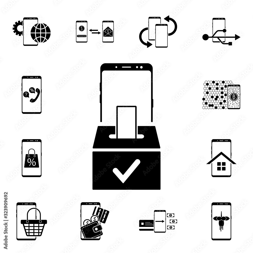 Poster smartphone dating application icon. mobile concept icons universal set for web and mobile