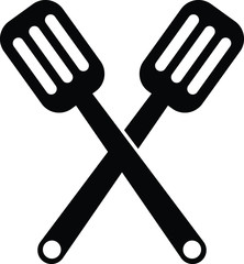 kitchen spatulas icon, vector illustration