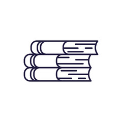 Isolated education books line style icon vector design
