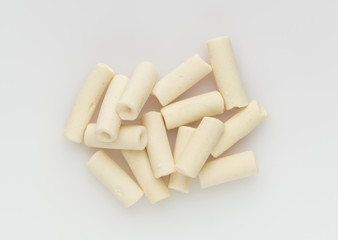 Salty dry kurt. National sour milk product of Central Asia