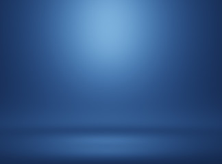 Abstract Luxury gradient background empty space studio room for display product ad website, Smooth Dark blue with Black vignette Studio Banner. platform Scene show products presentation. 3d render