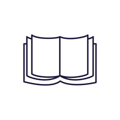 Isolated open book line style icon vector design