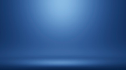 Abstract Luxury gradient background empty space studio room for display product ad website, Smooth Dark blue with Black vignette Studio Banner. platform Scene show products presentation. 3d render