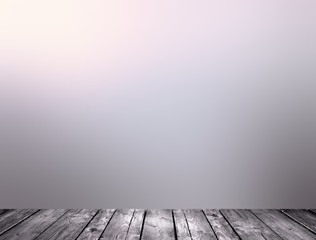 Silver gray blur background 3d. Elegant defocus template. Rough empty table wooden. Old rustic boards texture. 