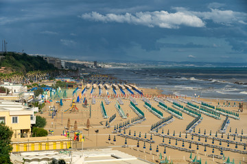 Termoli, Italy, and its beach at summer