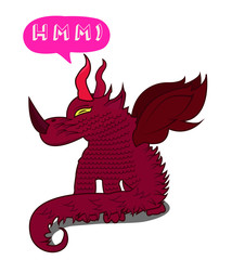  Cool red dragon sticker