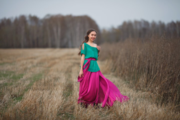 girl in the image of a gypsy girl dancing