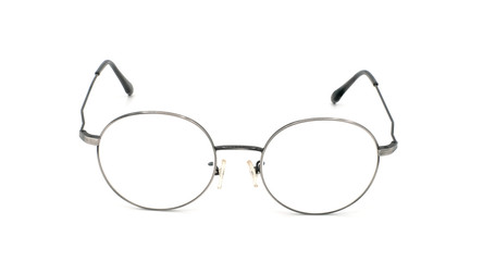 Fototapeta premium Closeup glasses isolated on white background, Vintage glasses texture background