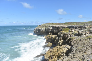panorama of the Atlantic ocean coast. Dominican Republic