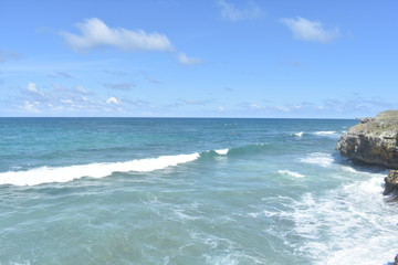 panorama of the Atlantic ocean coast. Dominican Republic