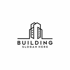 Building line outline Company icon Graphic Logo Design MinimalistBuilding line outline Company icon Graphic Logo Design Minimalist