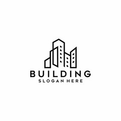 Building line outline Company icon Graphic Logo Design MinimalistBuilding line outline Company icon Graphic Logo Design Minimalist
