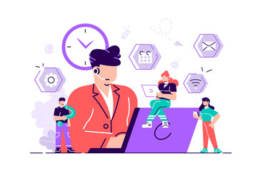 Vector illustration, customer service