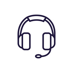 Isolated digital headphone line style icon vector design