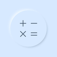 Obraz premium Neumorphism App Icon - Taschenrechner