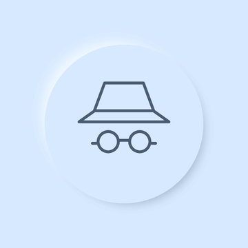 Neumorphism App Icon - Inkognito Modus