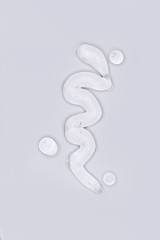 Fototapeta premium hyaluronic acid on white background. Top view, flat lay.