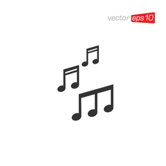 Music Notes and Melody Icon Design Vector