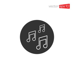 Music Notes and Melody Icon Design Vector