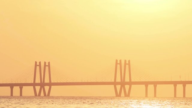 Bandra Worli Sealink Bridge And Mahim Bay