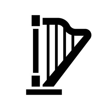 Harp icon, Saint patrick's day related vector