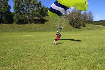 Skydiver over Voss Norway