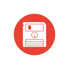 Isolated diskette block style icon vector design