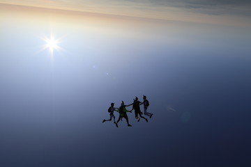 Obraz na płótnie Canvas Skydiver over Voss Norway