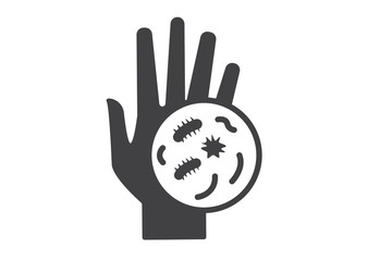 germ on the hand icon