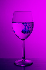 ink in a glass of water