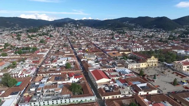 Streets of San Cristobal de las Casas by drone.