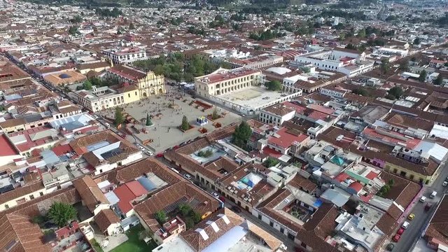 Streets of San Cristobal de las Casas by drone.