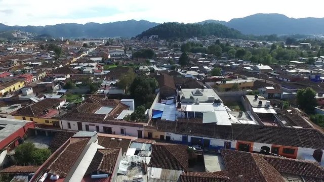 Streets of San Cristobal de las Casas by drone.