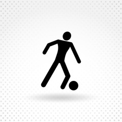 Soccer player pictogram icon. minimalistic isolated icon.