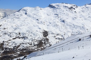 Fototapeta na wymiar Valloire winter ski resort