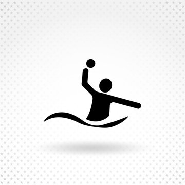 Water polo pictogram icon. minimalistic isolated icon.