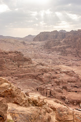 Views of the Roman Theatre - Hiking the Treasury trail in Petra, Jordan
