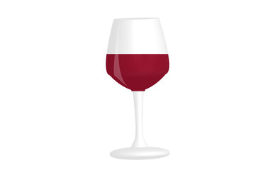 Wine glass in vector illustration