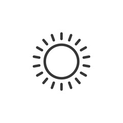 Sun Icon Flat Vector Illustration