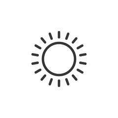 Sun Icon Flat Vector Illustration