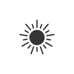 Sun Icon Flat Vector Illustration