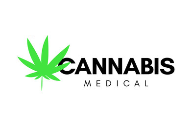 Cannabis medical symbol in vector illustraiton