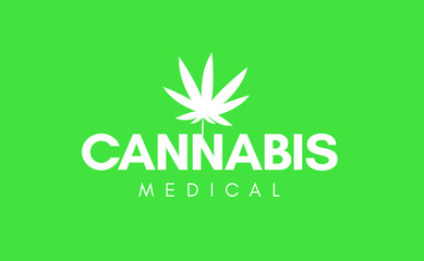 Cannabis medical symbol in vector illustraiton