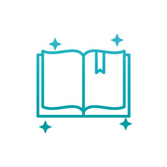 Isolated education book gradient style icon vector design