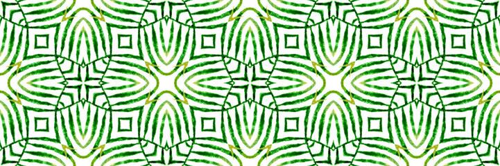 Chevron watercolor pattern. Green geometric 