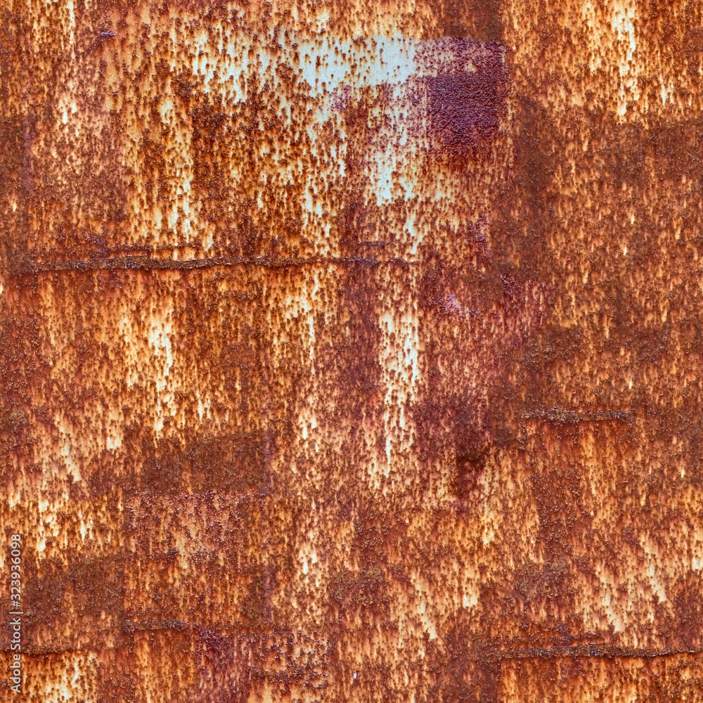 Poster seamless texture. old metal texture with rust. template for design