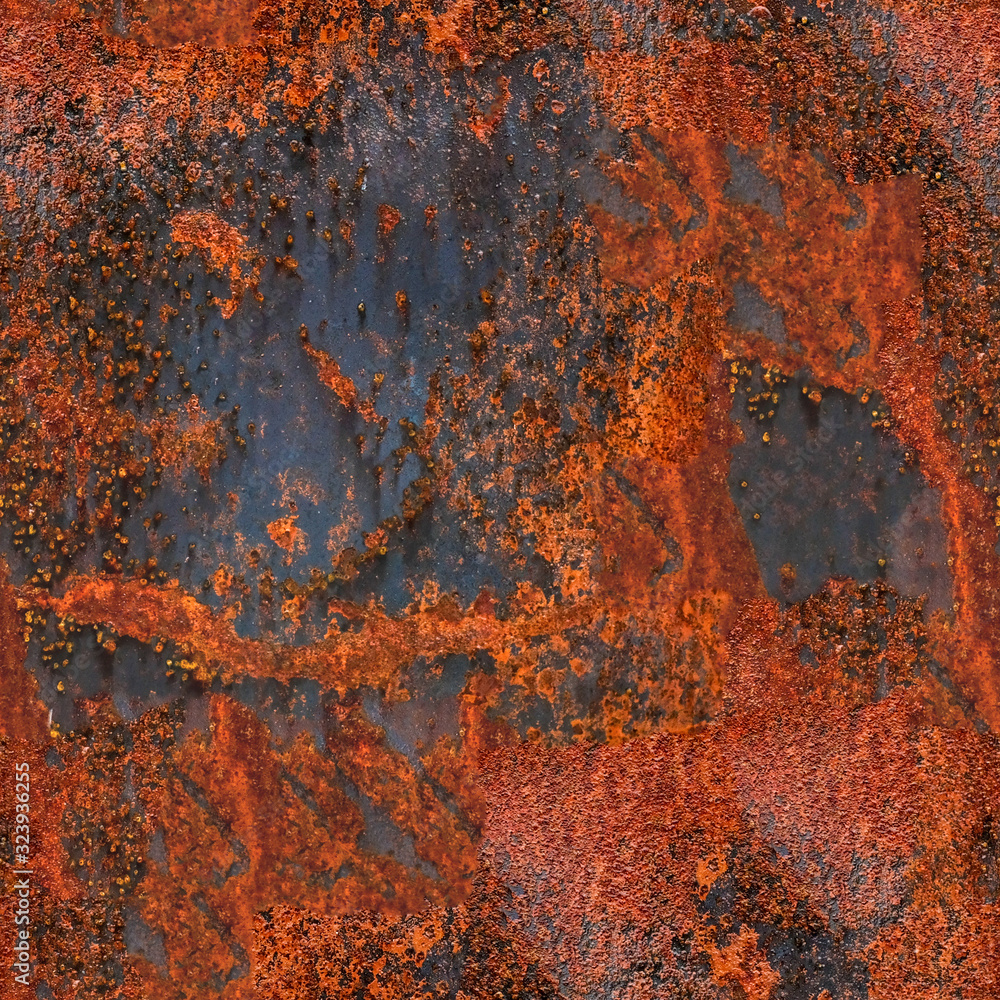 Poster seamless texture. old metal texture with rust. template for design